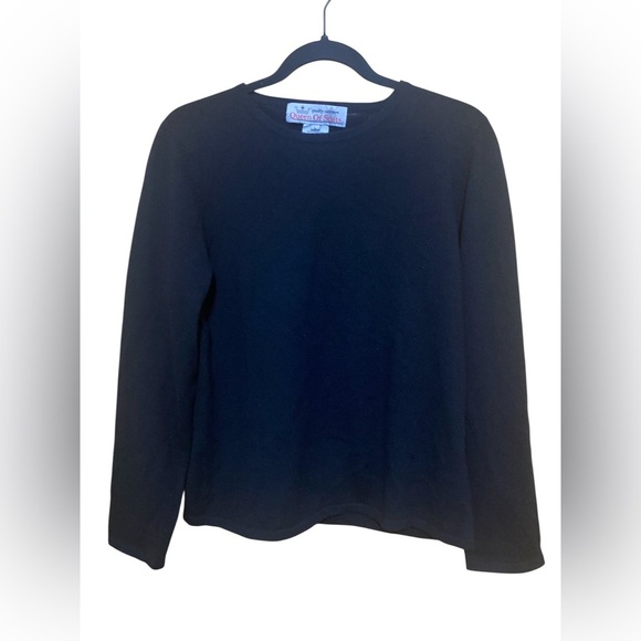 Queen of Scots Woman’s Black 100% Cashmere Size Large Sweater. - Picture 1 of 8